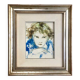 Tableau ancien portrait de fillette