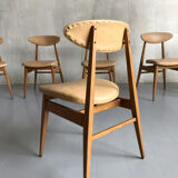 Series of 6 chairs, France 1960