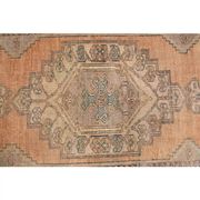 Vintage Turkish Oushak Handmade Wool Cotton Orange Area Rug 124x251