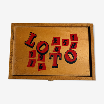 Ancient wooden lotto game