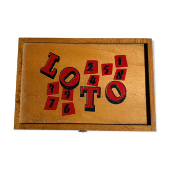 Ancient wooden lotto game