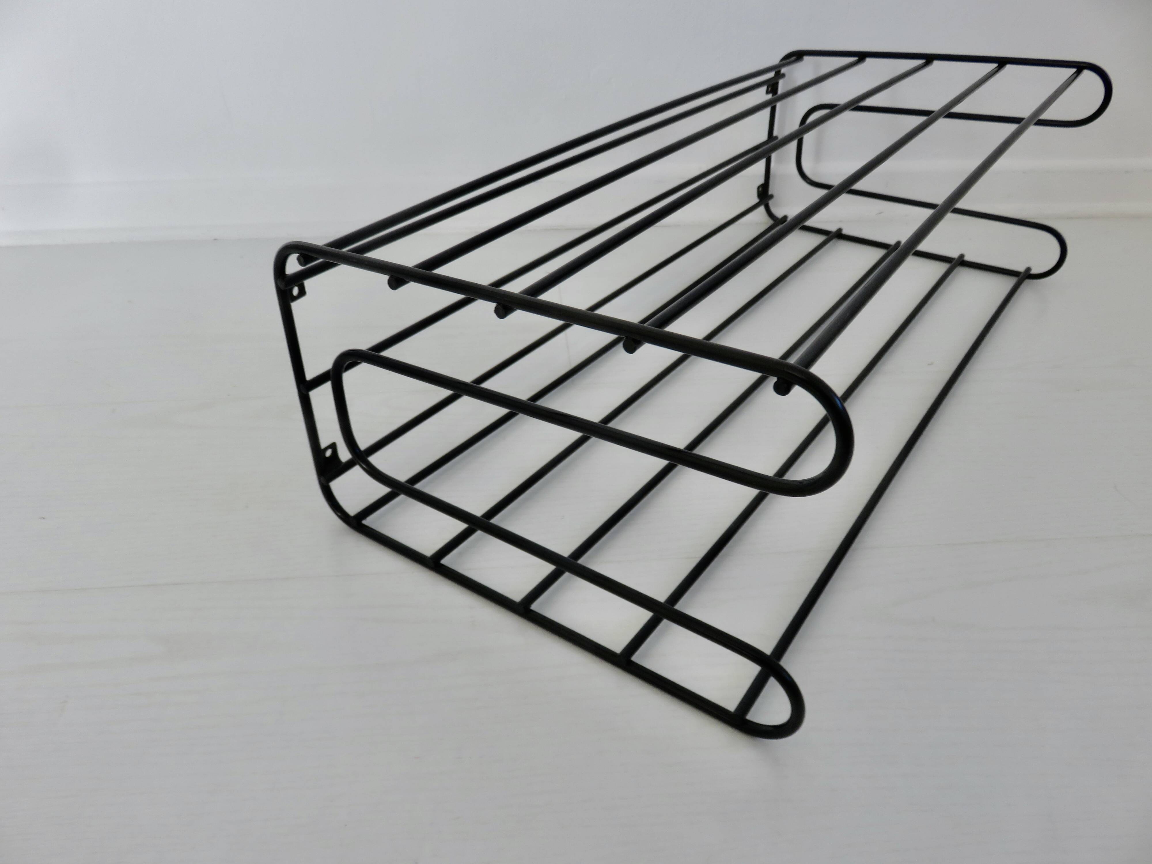 Etagère murale ikea, métal noir, 1980