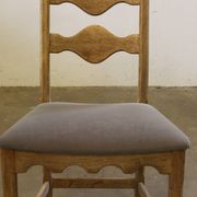 Highback / Ladderback Oak Chairs style of Henning Kjærnulf, 1960s, Set of 4