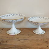 Duo of porcelain display cups of the depot rue Drouot in Paris