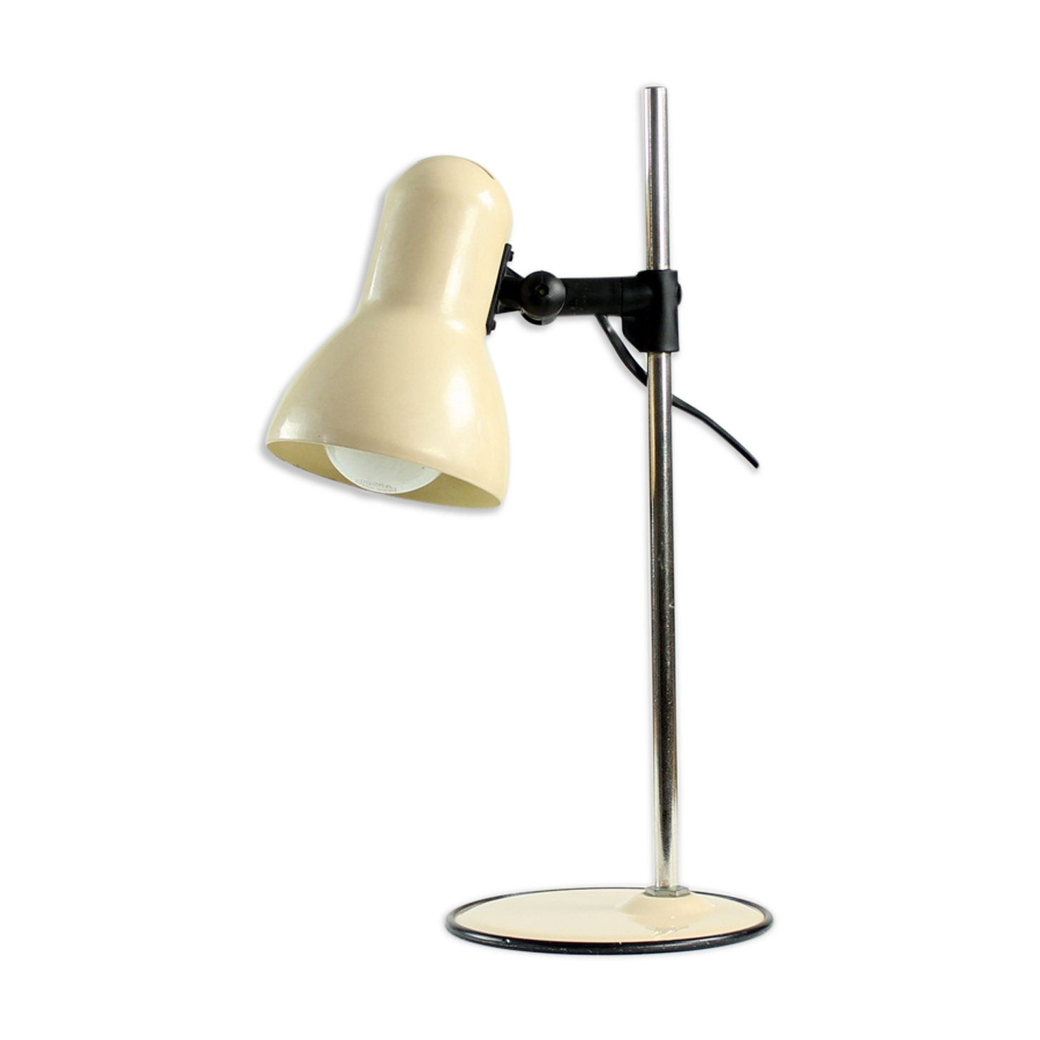 Midcentury Table Lamp In Metal, Hungary 1970s