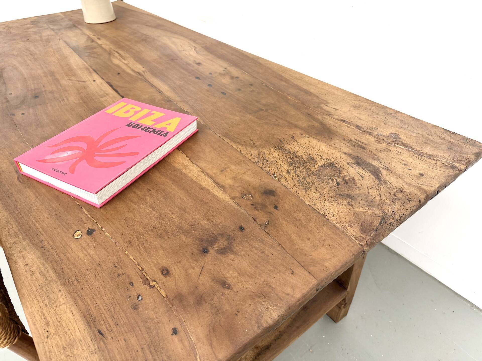 French farmhouse table in solid walnut, circa 1920