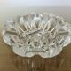 Impressive Bohemian crystal ashtray, crafted and engraved, 1950s.