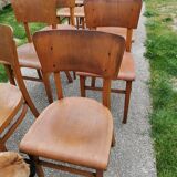 Set of 10 Thonet bistro chairs