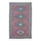 Vintage Turkish Oushak Handmade Pink Wool Rug 122x201