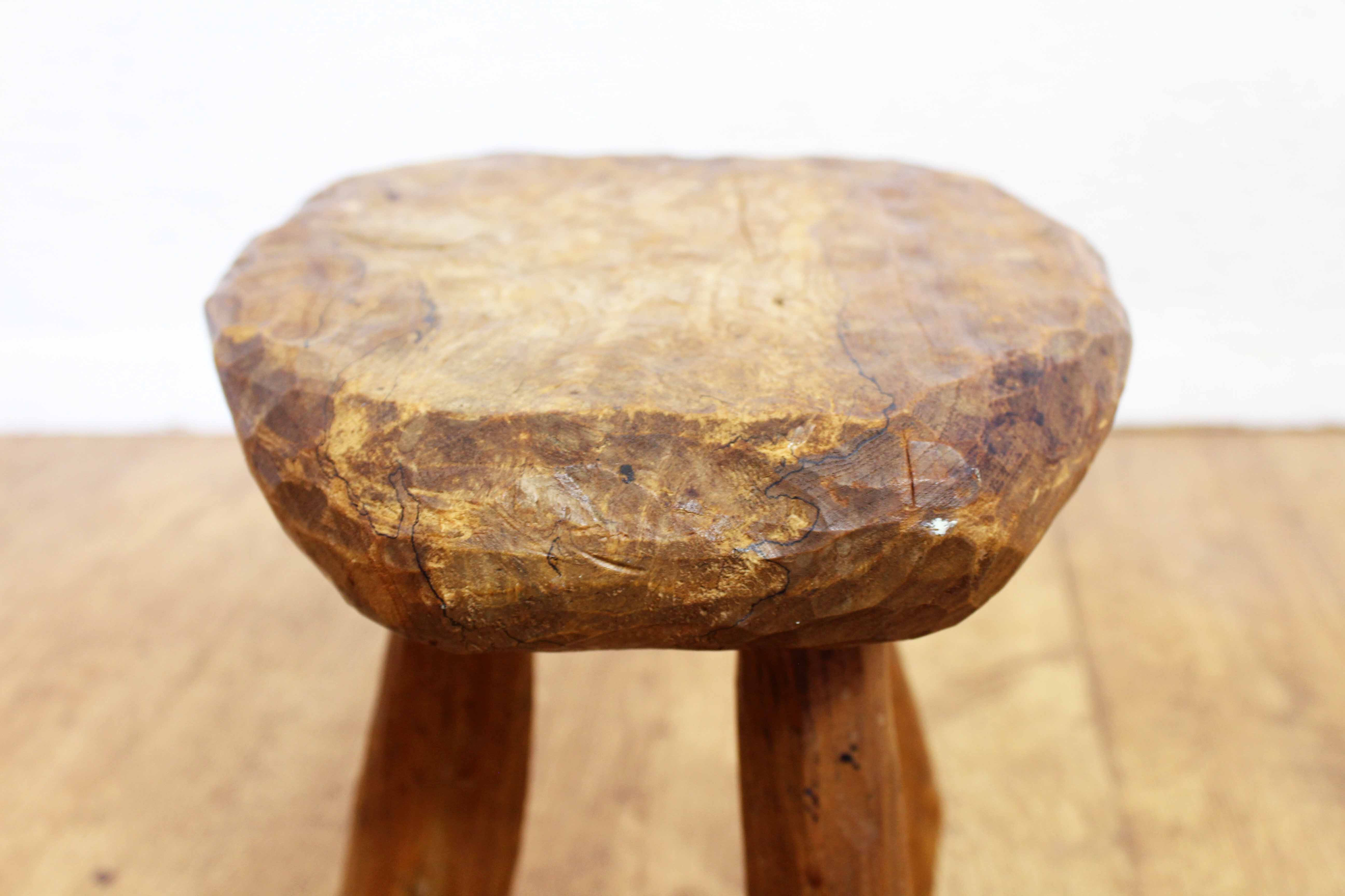Vintage solid wood stool