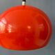 Big vintage red metal space age pendant lamp