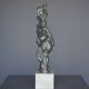 Large abstract lead Sculpture on a marble base. 1960s