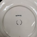 Plat et assiettes barbotine , service à asperges en faience de longchamp