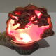 Lampe coquillage faience barbotine