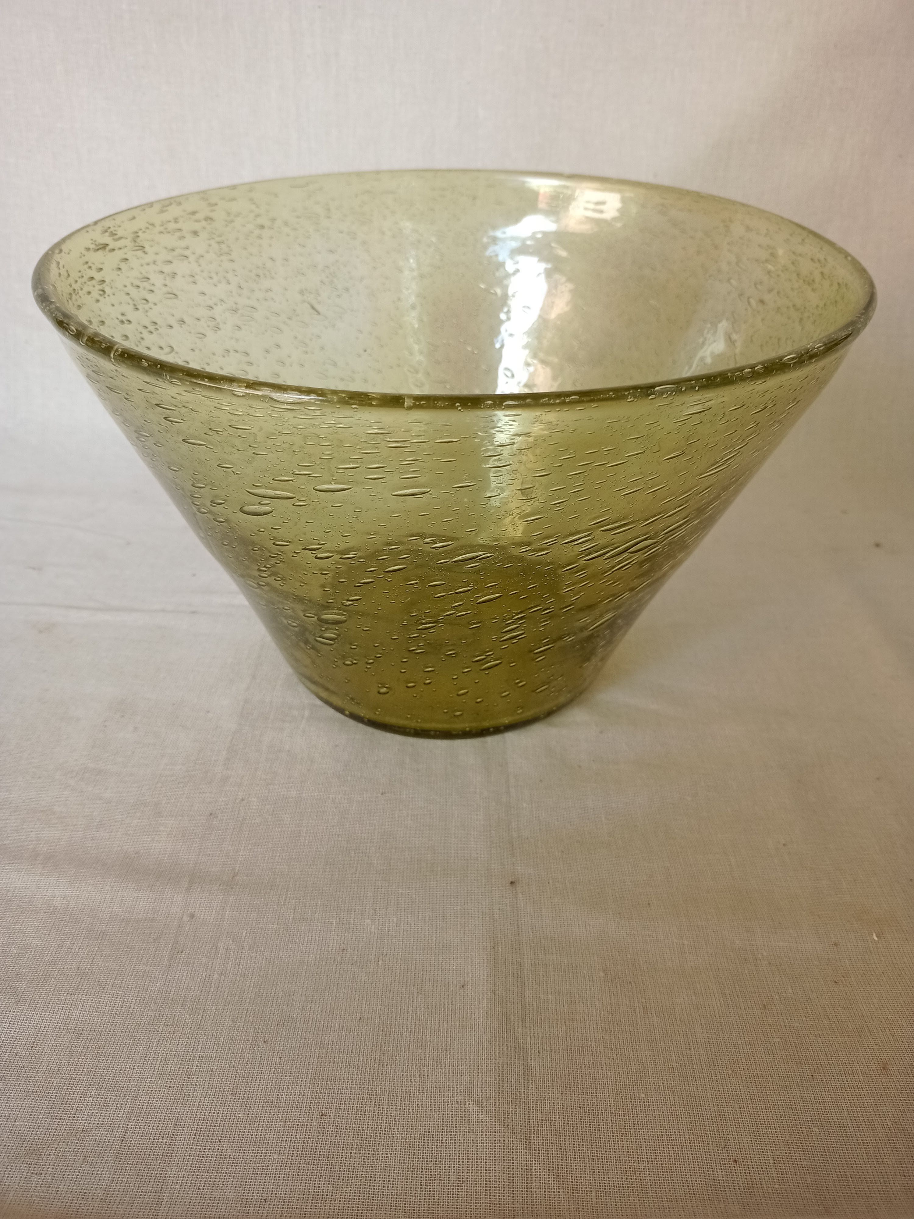 Biot vintage bubbled glass bowl