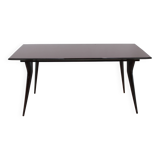 1950s Italian Dining Table in Ico Parisi Style with Glass Top