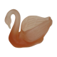 Vide poche cygne en verre poli rose