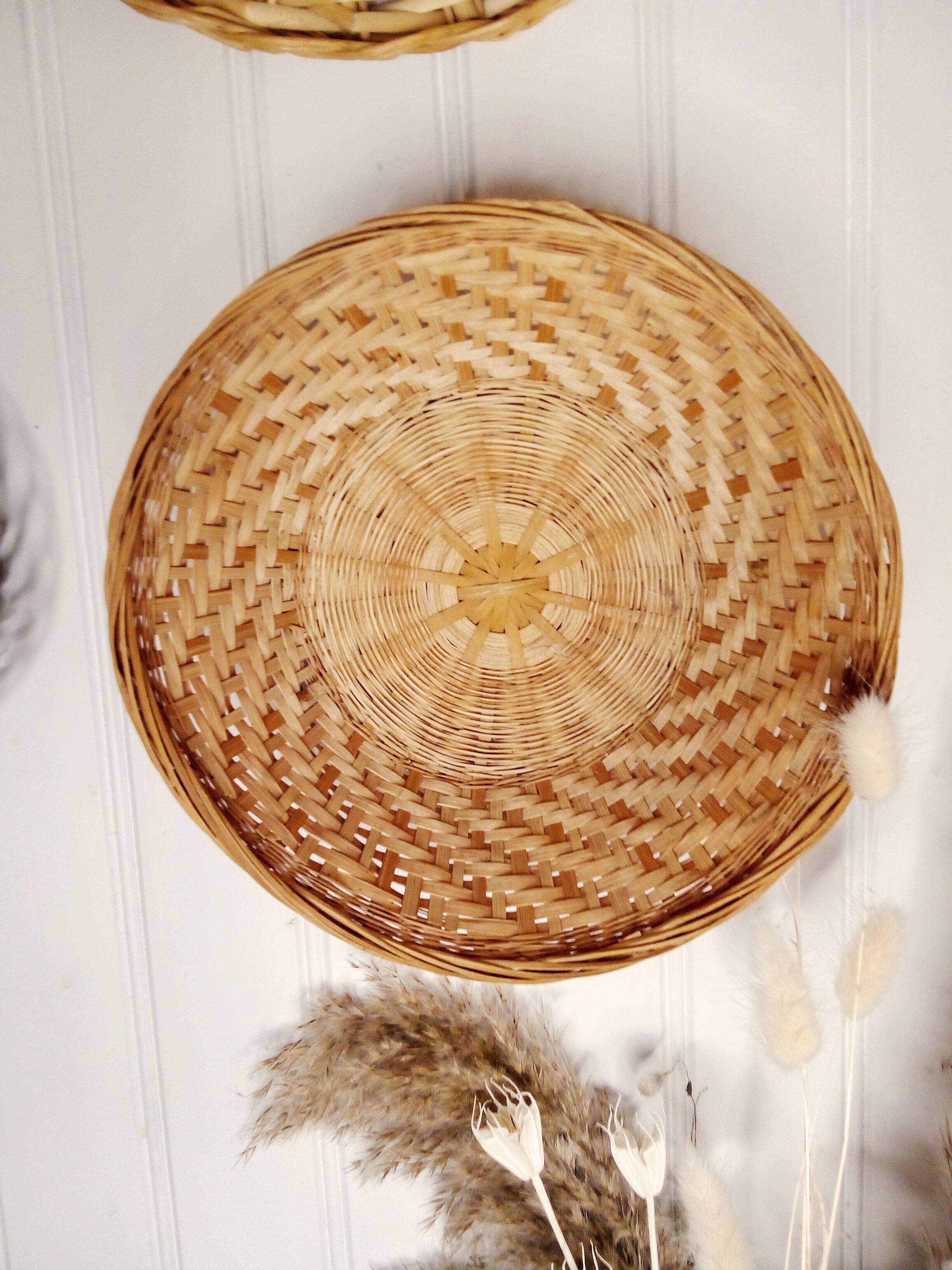 Corbeille osier vintage