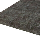 Hand-knotted persian antique 1970s 295 cm x 385 cm grey wool carpet