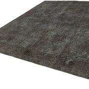 Hand-knotted persian antique 1970s 295 cm x 385 cm grey wool carpet