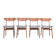 Farstrup teak wooden chairs with new skai, 1960s