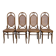 Set of 4 Mid-century Bentwood Cane Dining Chair, Thonet Style, 1970s Yugosl
