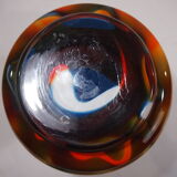 Crystal multi-coloured vase Carlo Moretti