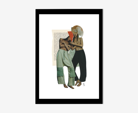 Print collage format A3. Caracol