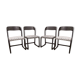 Lot of 4 Baumann chairs flat sled restored
