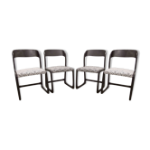 Lot of 4 Baumann chairs flat sled restored