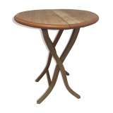 Round folding side table