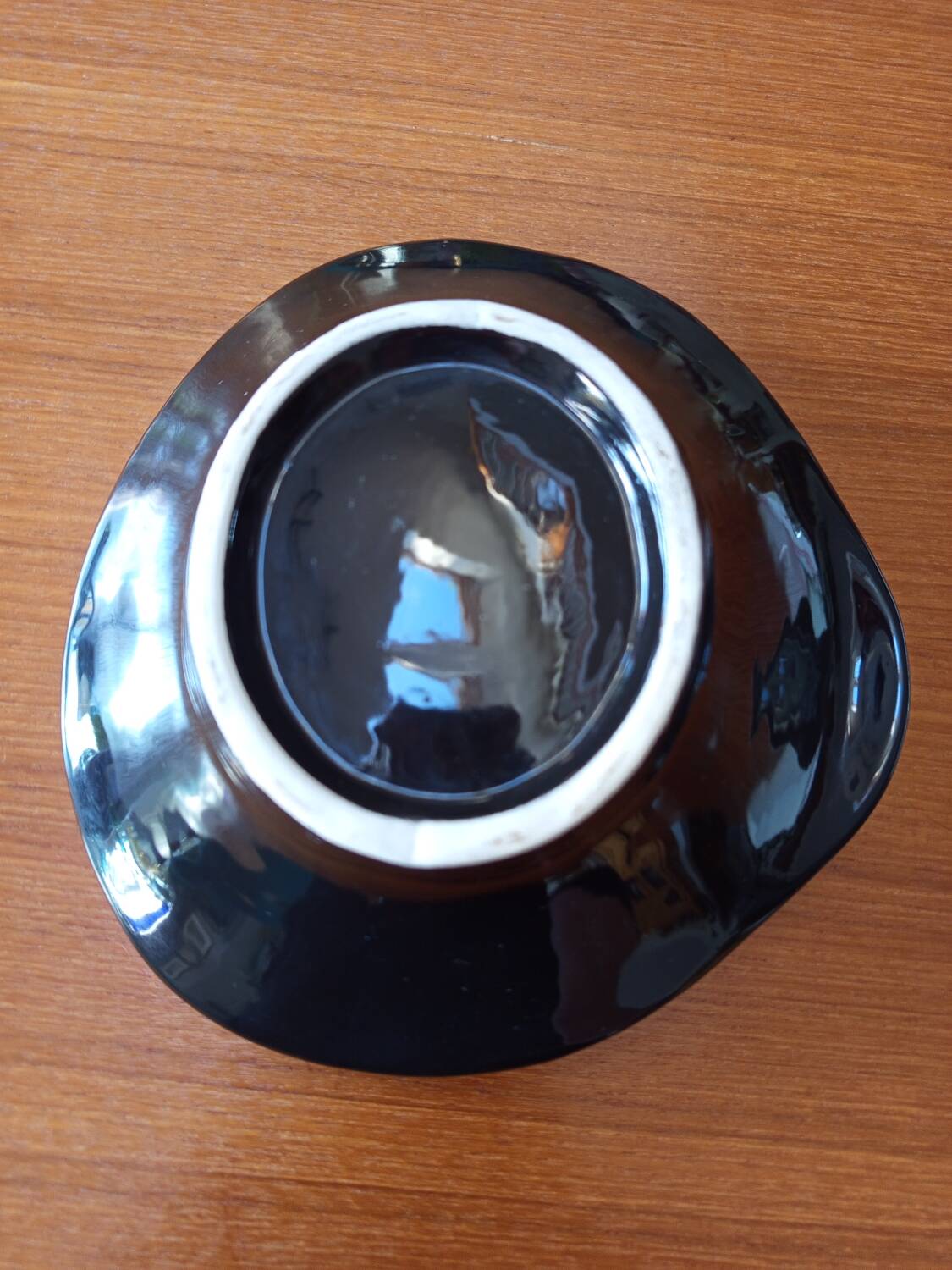 Iridescent seashell trinket tray