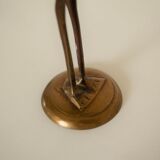 Vintage brass pink flamingo