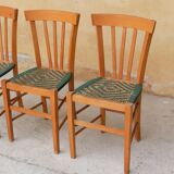 Wooden and rattan countryside canne chair