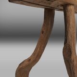 Rustic Tree Trunk Bench, France 1850s