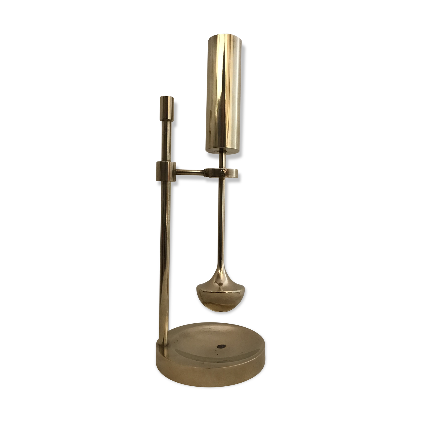 Brass gyroscopic candlestick Ilse Ammonsen Denmark 1950