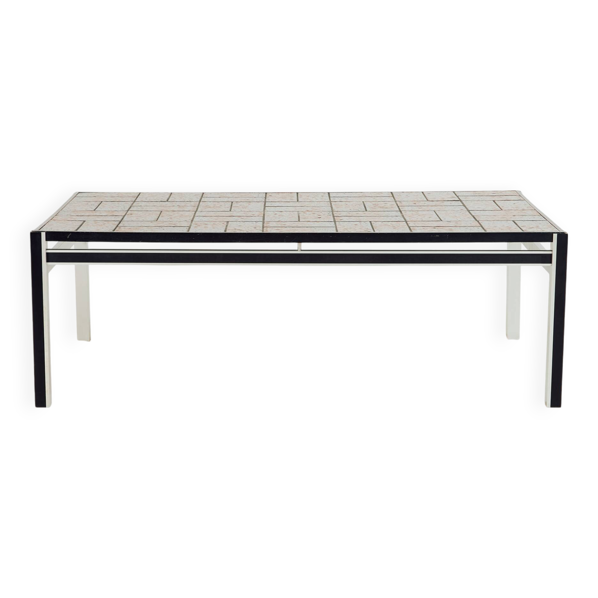 Steel and ceramic coffee table, Set of 2 (MK10681)