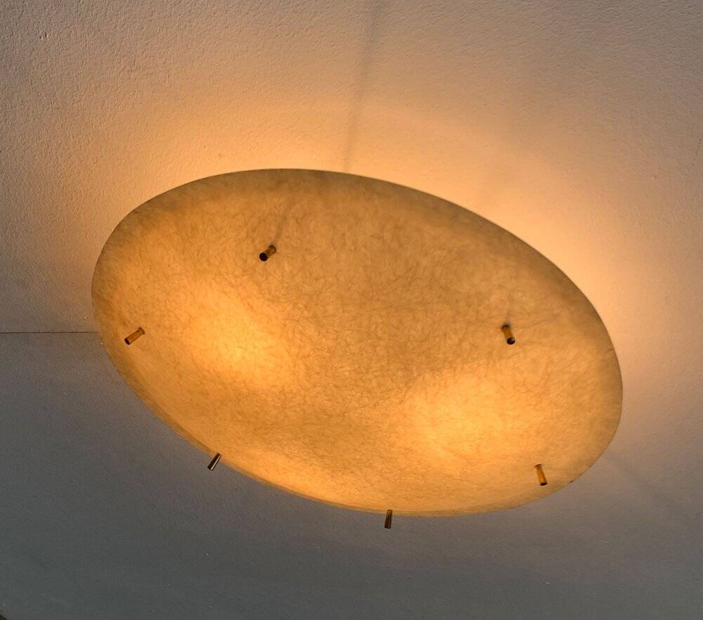 Mid-century minimalist fiberglass ceiling light, 1960s