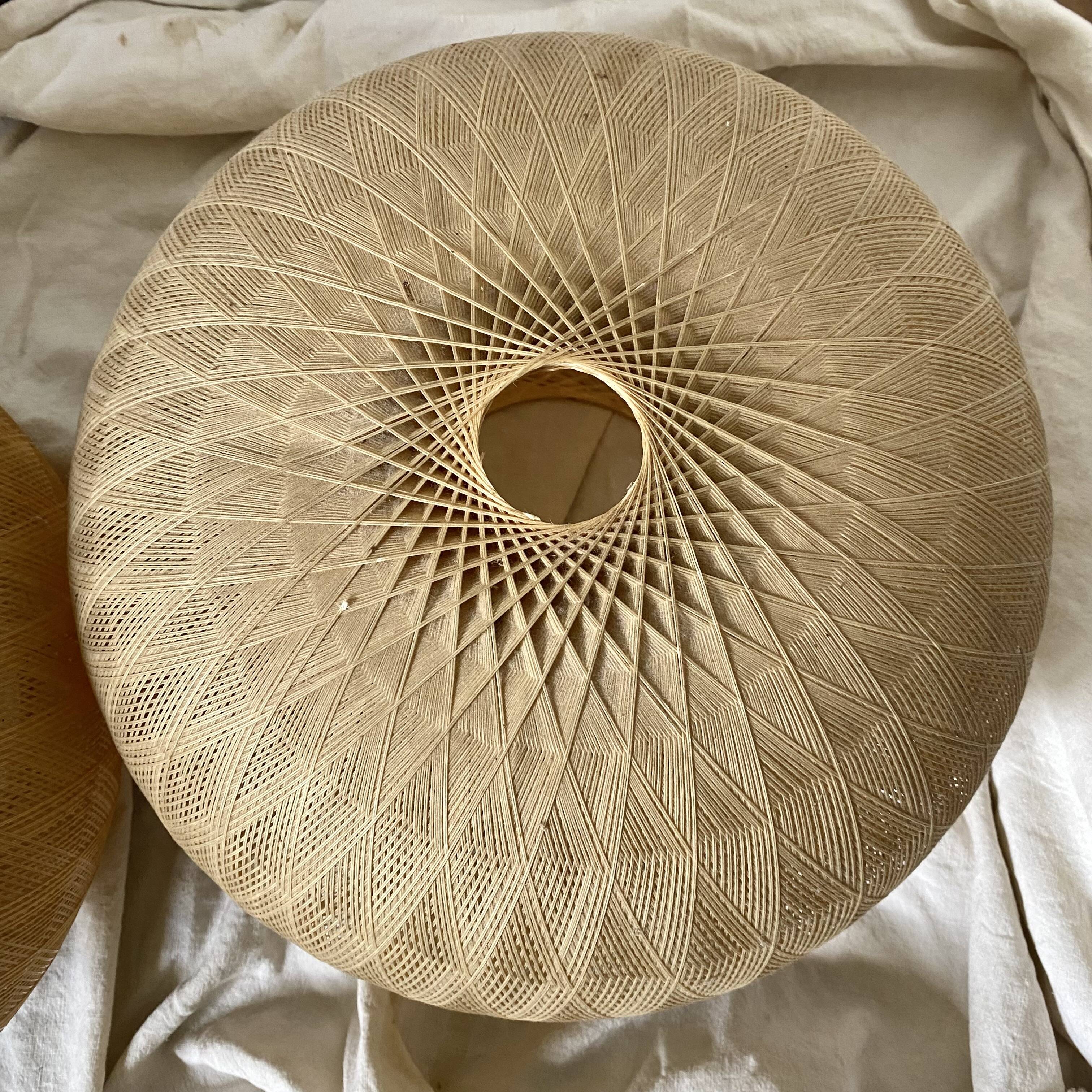 Pair of Scandinavian ball pendant lights