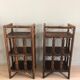 pair of vintage rattan bedside