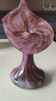Volubilis vase in Murano glass. Pink speckled background. Height 21 cm.