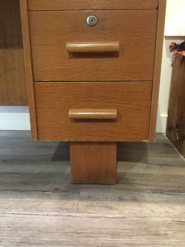 Bureau en bois et métal de style moderniste, années 60