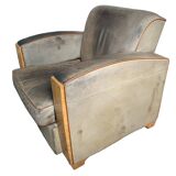 Massot leather club chair
