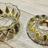 Glass and brass candy box