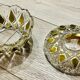 Glass and brass candy box