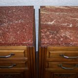 Pair of old bedside an cherry tree