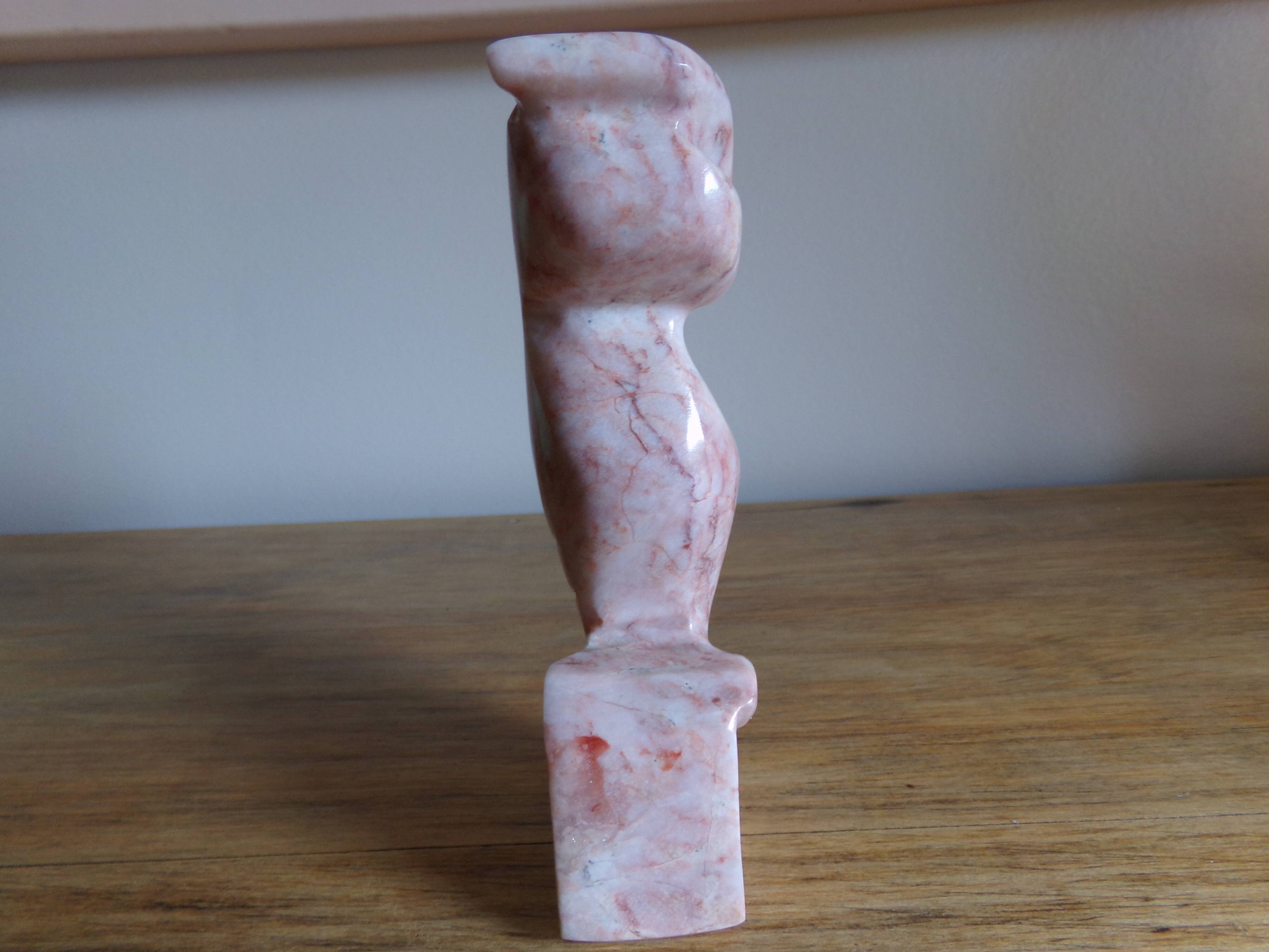 Pink marble owl paper press