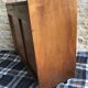 Vintage storage cabinet sideboard two sliding doors two drawers