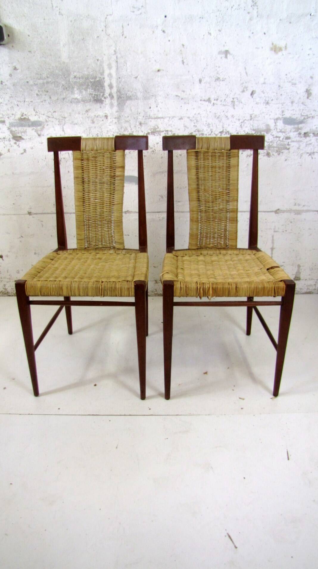 A pair of chairs by rudolf frank for lucas schnaidt, germany 1962