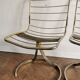 Paire chaises dorées
